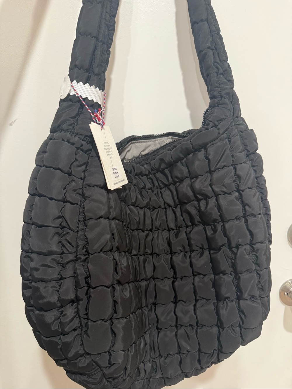 Urban Expansion Quilted Black Hobo Shoulder Bag - Picture 2 of 7